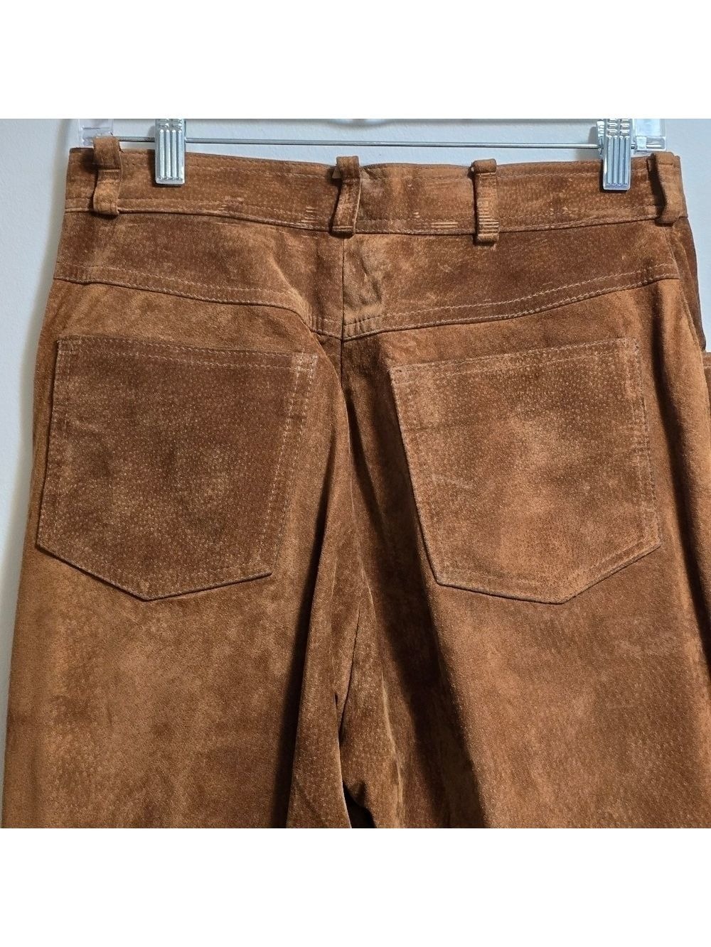 Vintage Danier genuine suede leather pants color camel size 10 - Picture 5 of 10